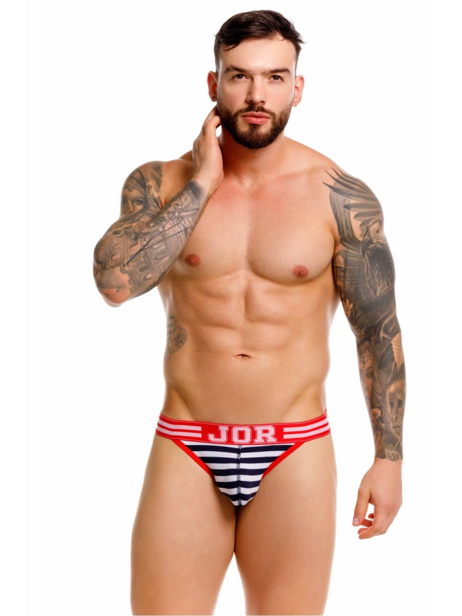JOR Men's Underwear 2337 Santorini Thongs Color Stripes