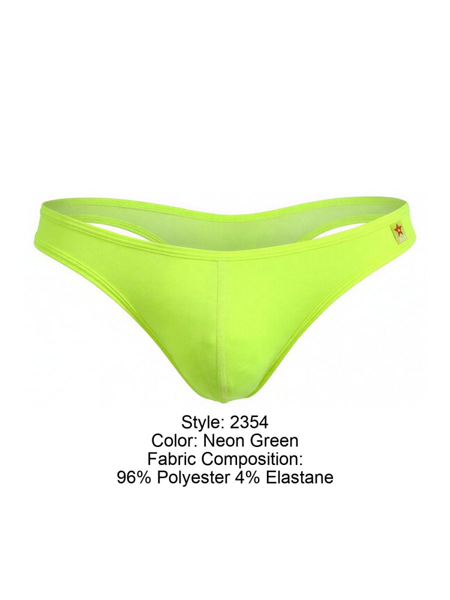 JOR Men's Underwear 2354 Origin Thongs Color Neon Green