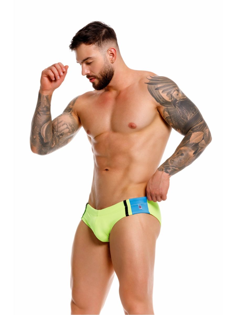 JOR Men's active and swimwear 2384 Wind Swim Briefs Color Green