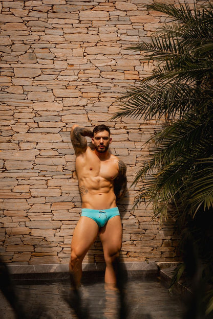 Travel Turquoise Swim Brief - view 10