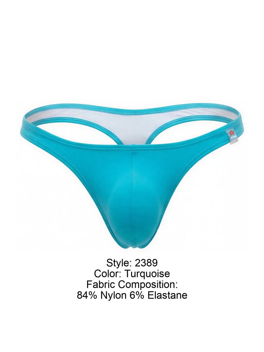 JOR Men's Underwear 2389 Travel Swim Thongs Color Turquoise