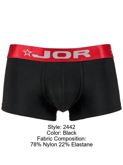 JOR 2442 Men's Underwear Astor Modern Trunks Color Black