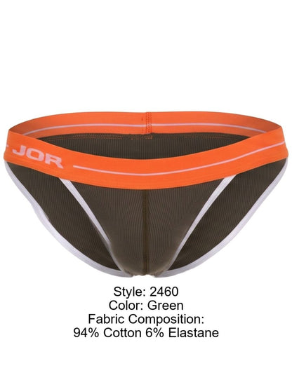 JOR 2460 Men's Underwear Rush Briefs Color Green