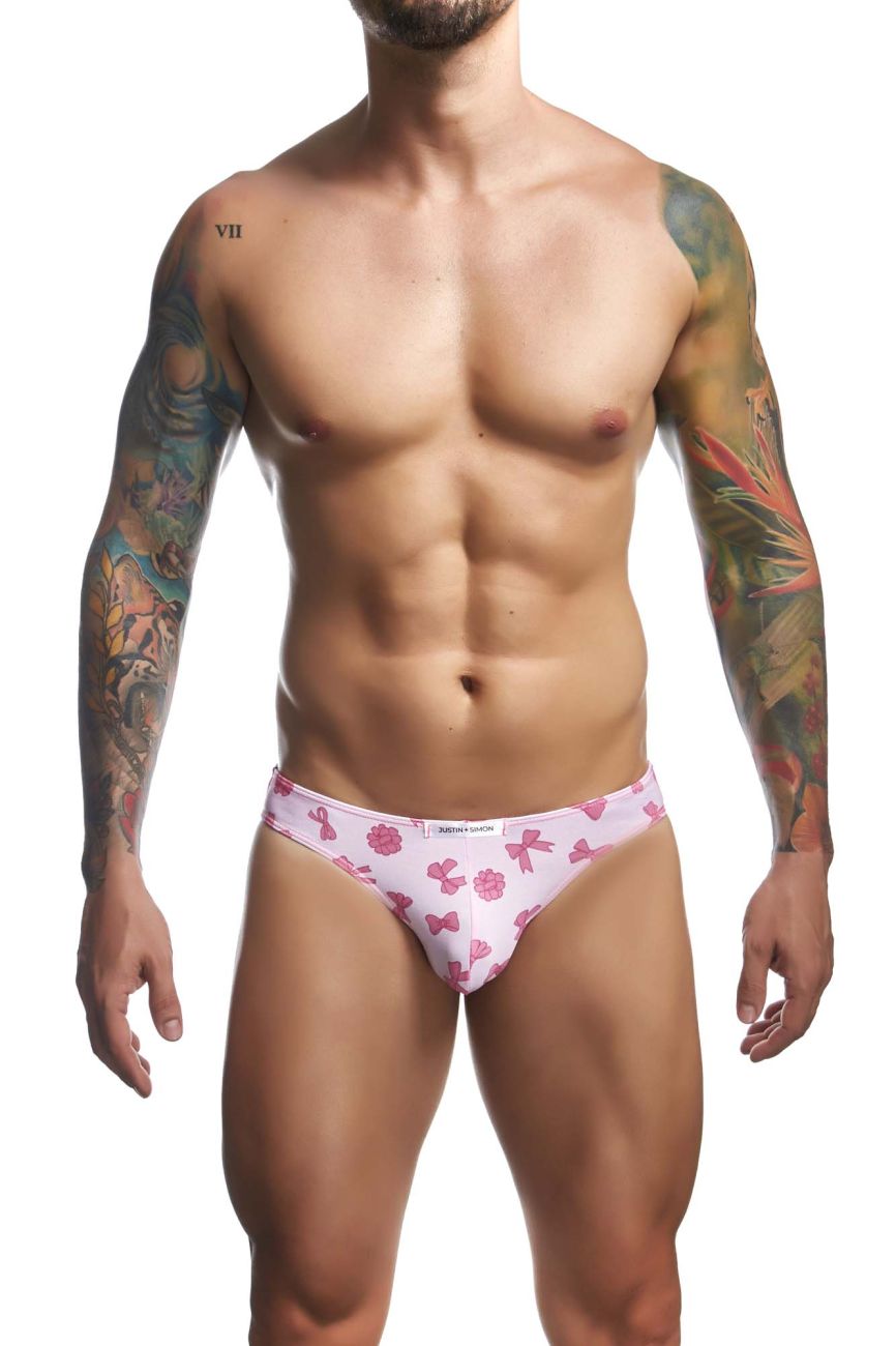 JUSTIN+SIMON Men's Underwear XSJ01 Classic Bikini Color Coquette