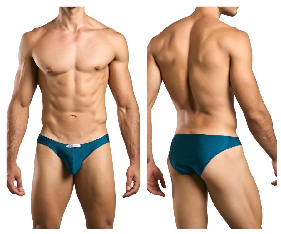 JUSTIN+SIMON Men's Underwear XSJ01 Classic Bikini Color Opal Green