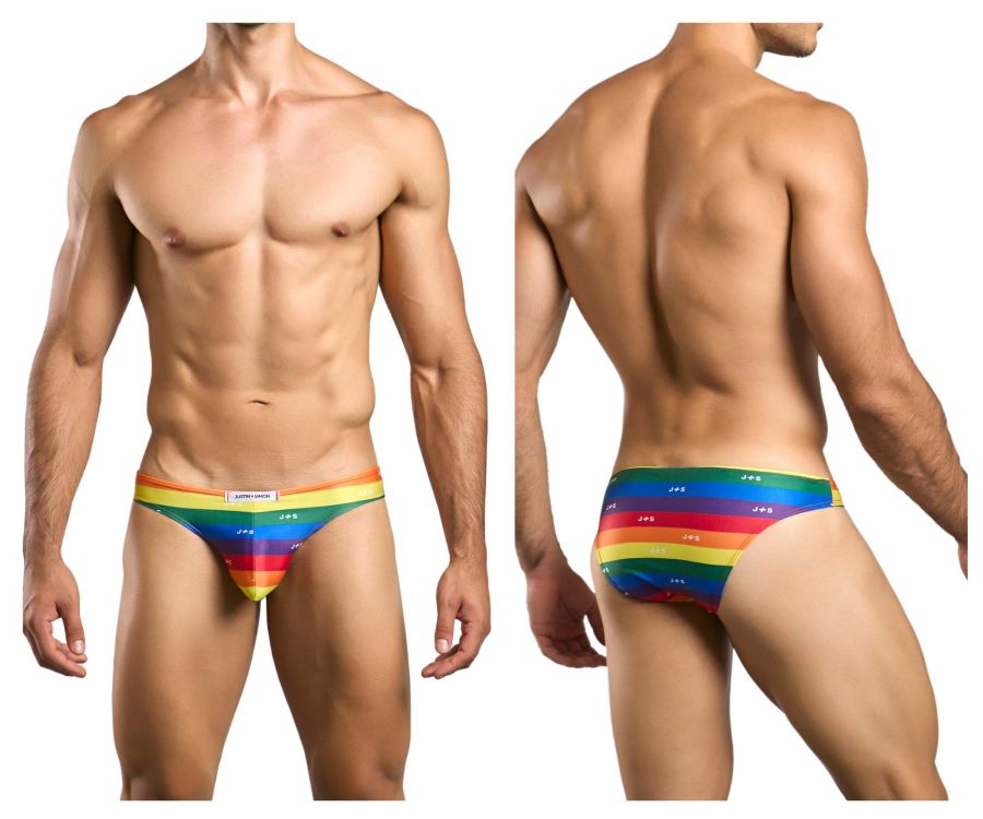 JUSTIN+SIMON Men's Underwear XSJ01 Classic Bikini Color Pride
