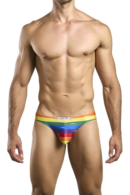 JUSTIN+SIMON Men's Underwear XSJ01 Classic Bikini Color Pride