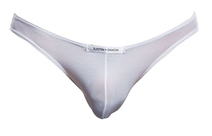 JUSTIN+SIMON Men's Underwear XSJ01 Classic Bikini Color White Mesh