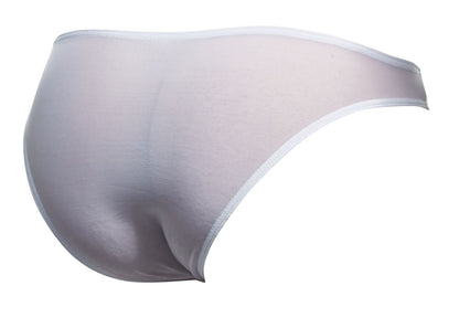 JUSTIN+SIMON Men's Underwear XSJ01 Classic Bikini Color White Mesh