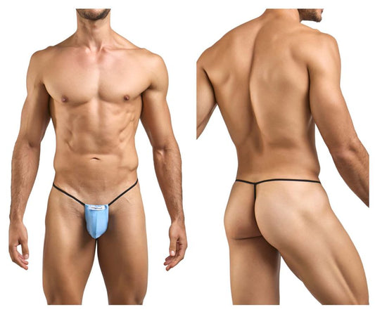 JUSTIN+SIMON Men's Underwear XSJ02 Classic G-String Color Baby Blue