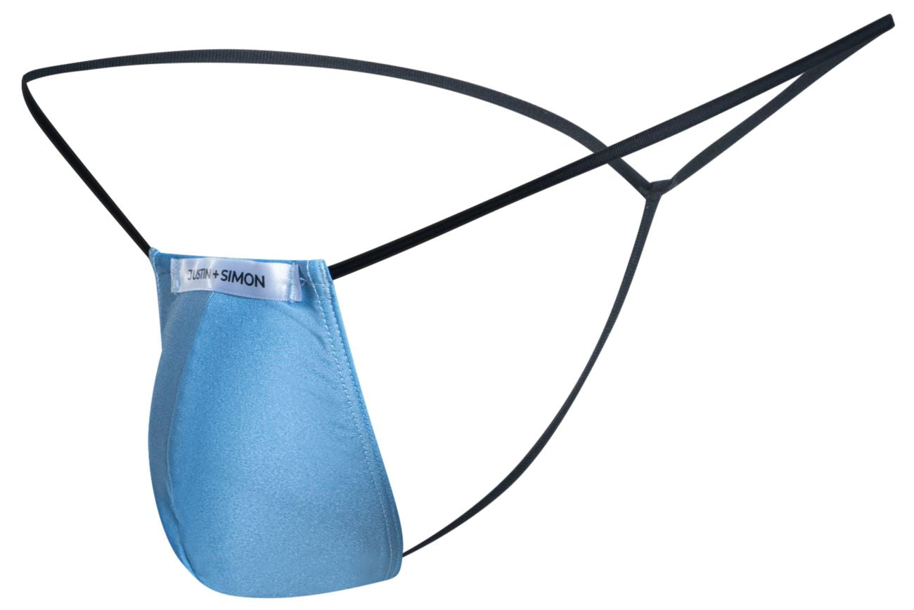 JUSTIN+SIMON Men's Underwear XSJ02 Classic G-String Color Baby Blue