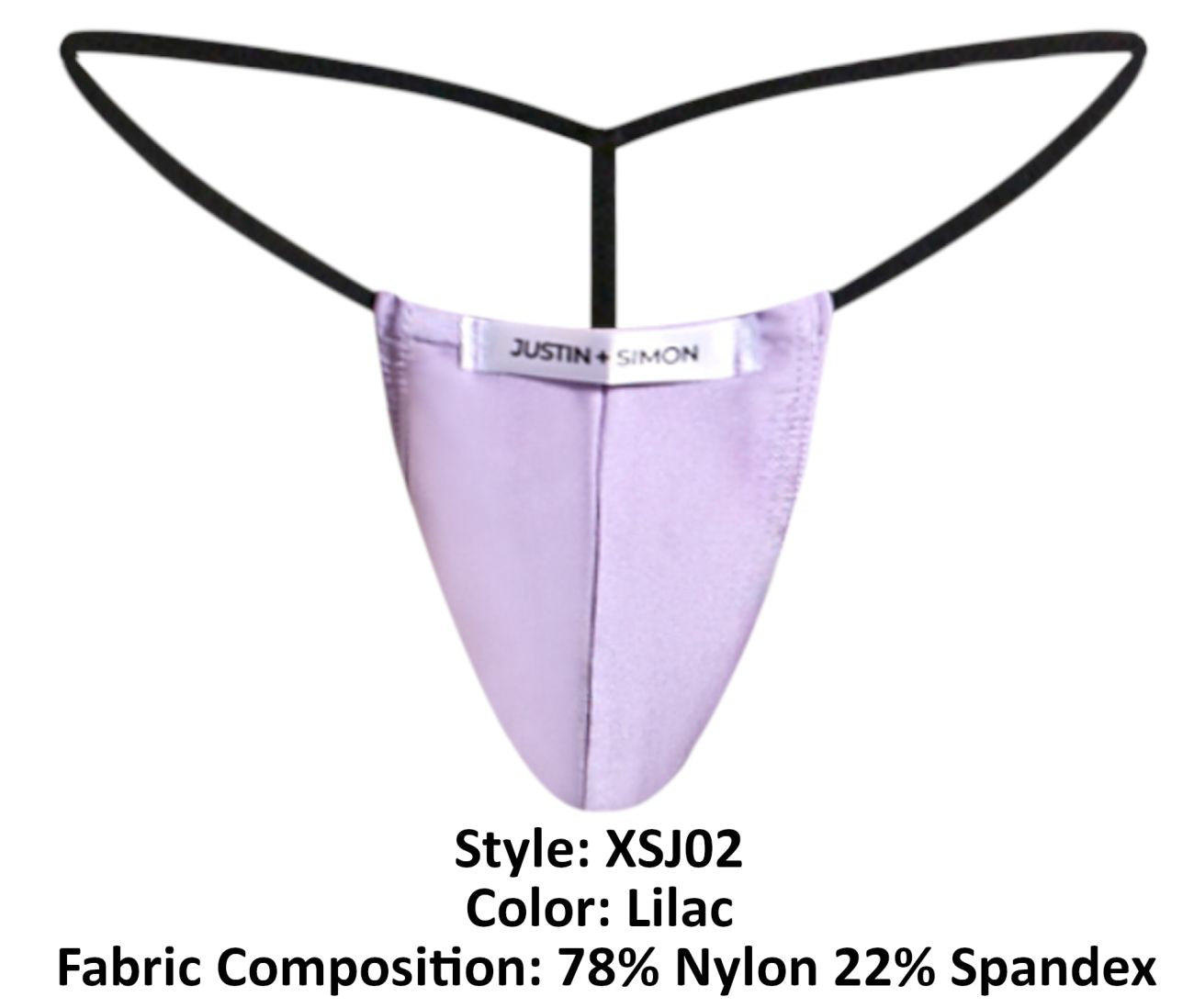 JUSTIN+SIMON Men's Underwear XSJ02 Classic G-String Color Lilac