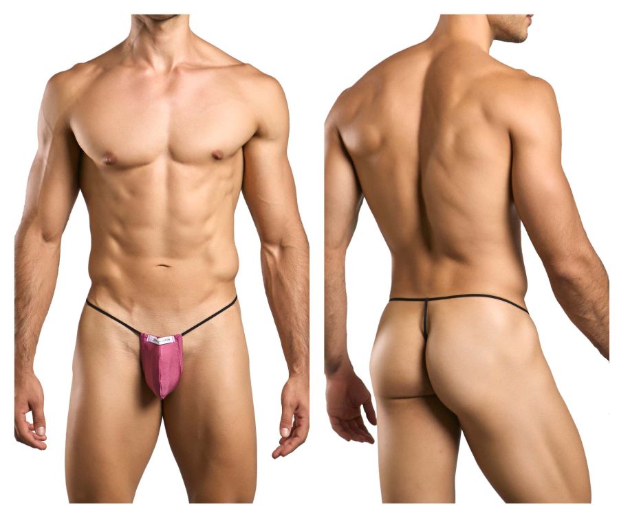JUSTIN+SIMON Men's Underwear XSJ02 Classic G-String Bulge Color Wine