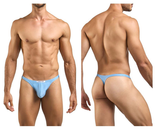JUSTIN+SIMON Men's Underwear XSJ03 Classic Thongs Color Baby Blue