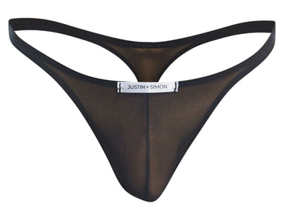 JUSTIN+SIMON Men's Underwear XSJ03 Classic Thongs Color Black