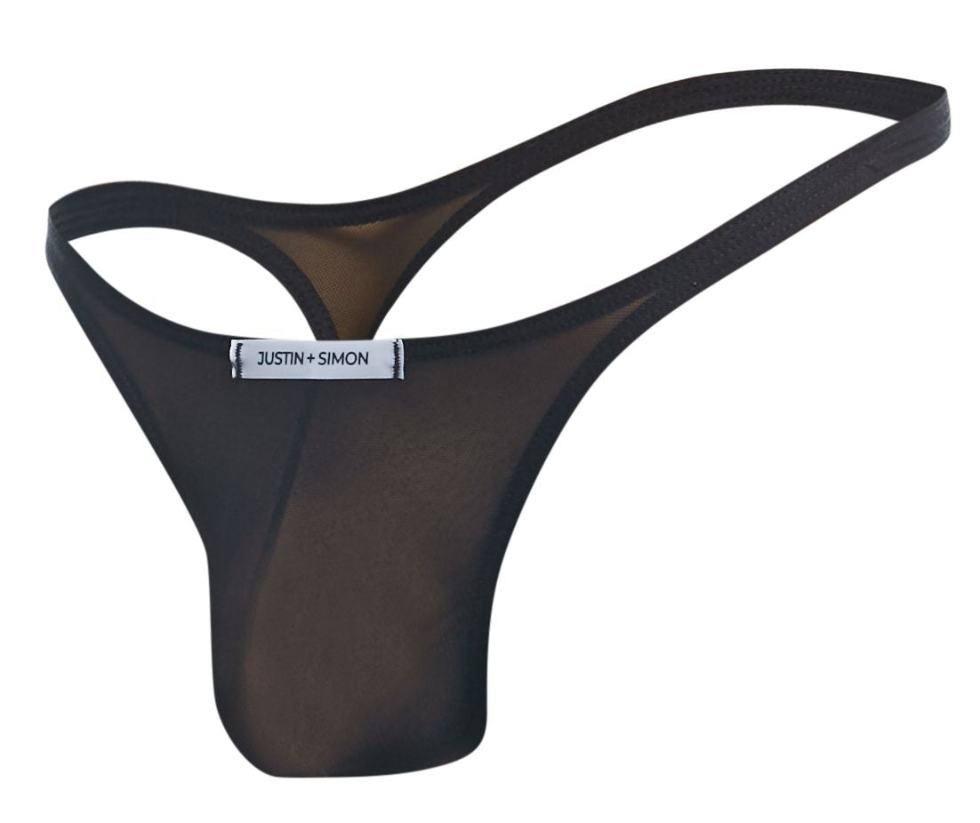 JUSTIN+SIMON Men's Underwear XSJ03 Classic Thongs Color Black