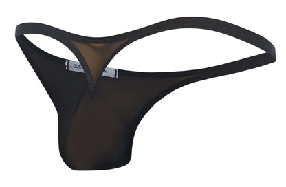JUSTIN+SIMON Men's Underwear XSJ03 Classic Thongs Color Black Mesh