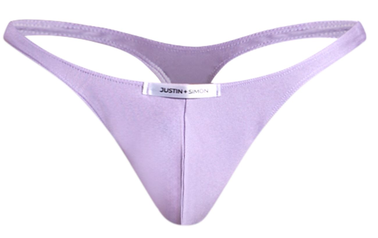 JUSTIN+SIMON Men's Underwear XSJ03 Classic Thongs Color Lilac