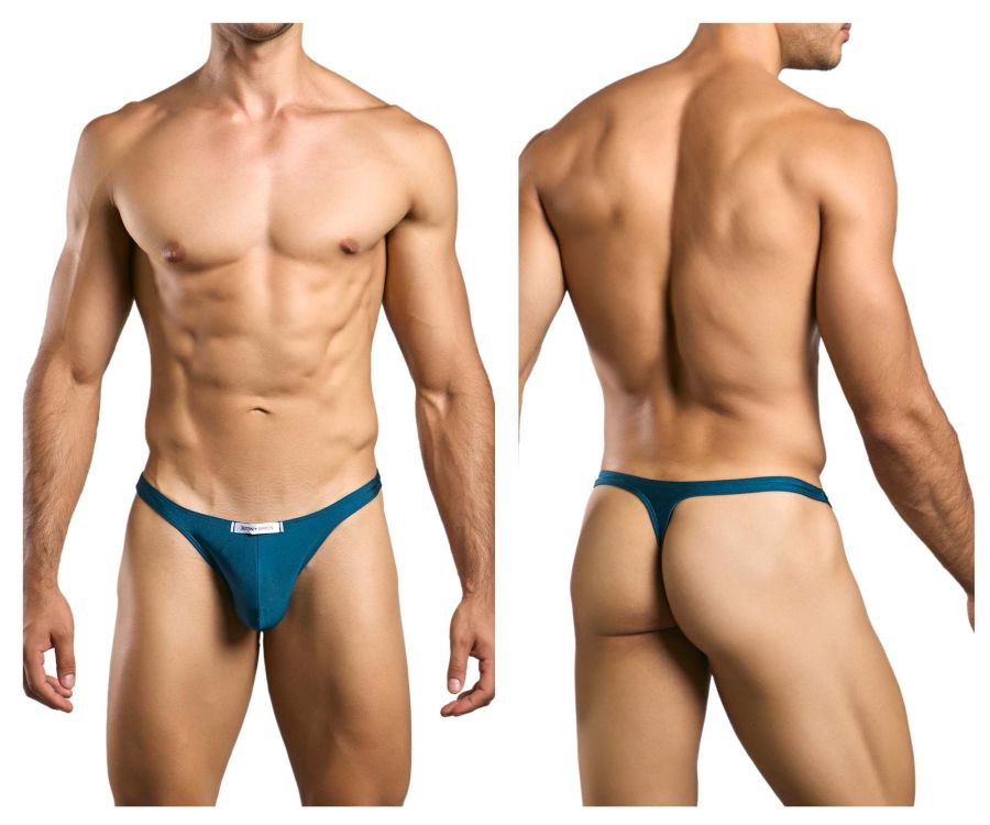 JUSTIN+SIMON Men's Underwear XSJ03 Classic Thongs Color Opal Green