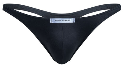 JUSTIN+SIMON Men's Underwear XSJ03 Classic Thongs Color Peach Black