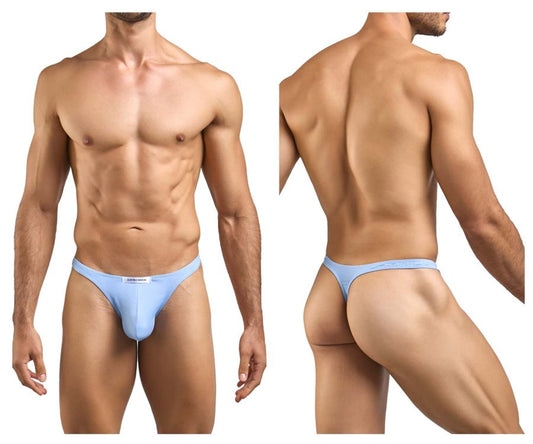 JUSTIN+SIMON Men's Underwear XSJ03 Classic Thongs Color Peach Blue