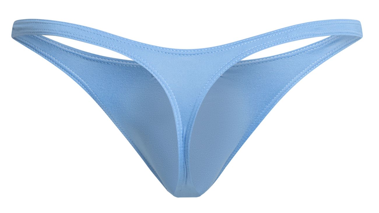 JUSTIN+SIMON Men's Underwear XSJ03 Classic Thongs Color Peach Blue