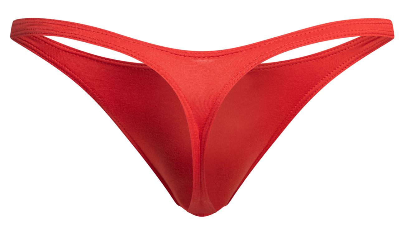 JUSTIN+SIMON Men's Underwear XSJ03 Classic Thongs Color Peach Red