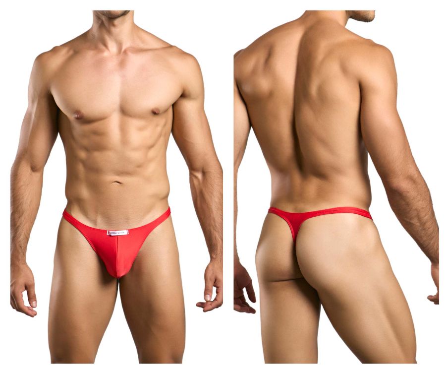 JUSTIN+SIMON Men's Underwear XSJ03 Classic Thongs Color Red