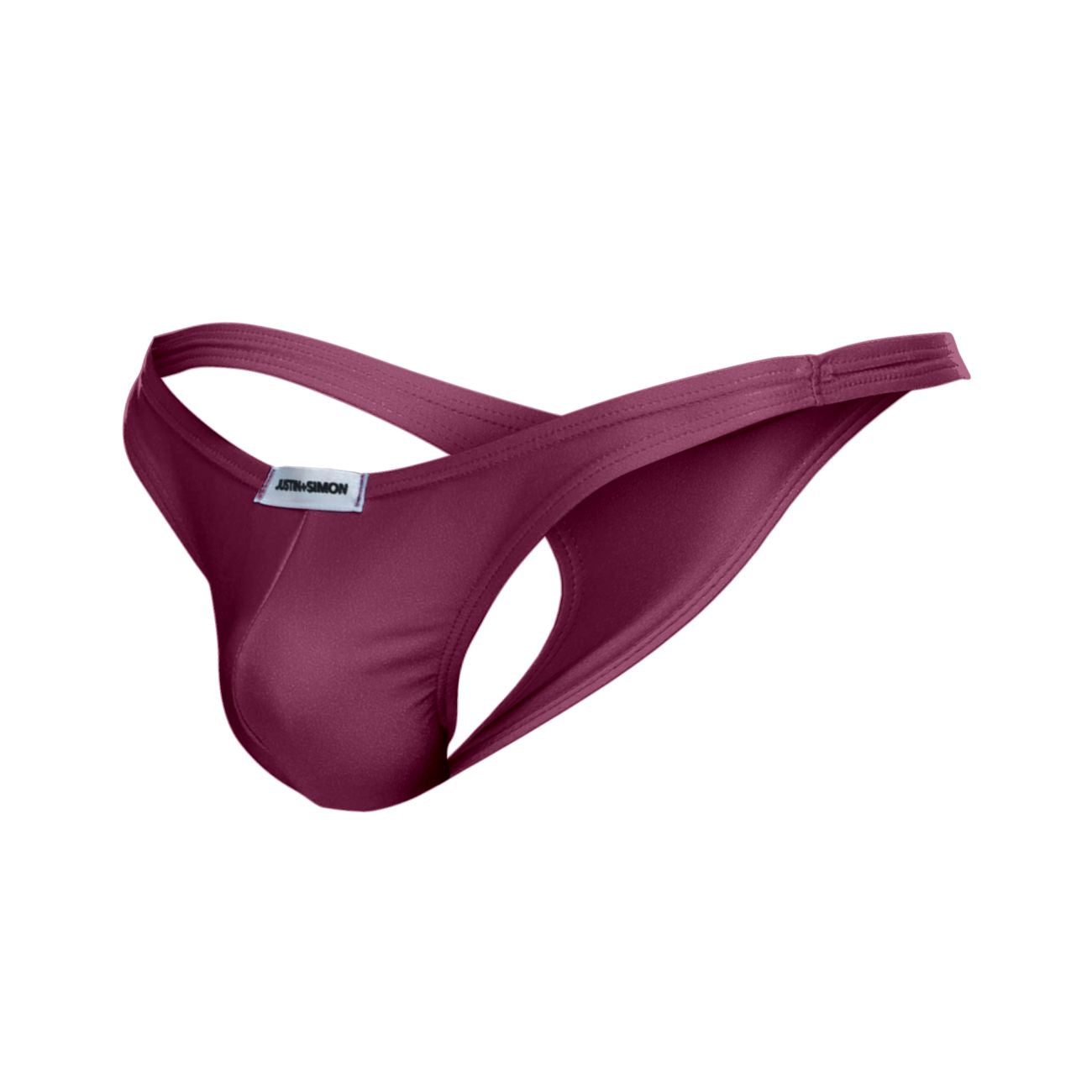 JUSTIN+SIMON Men's Underwear XSJ03 Classic Thongs Color Wine