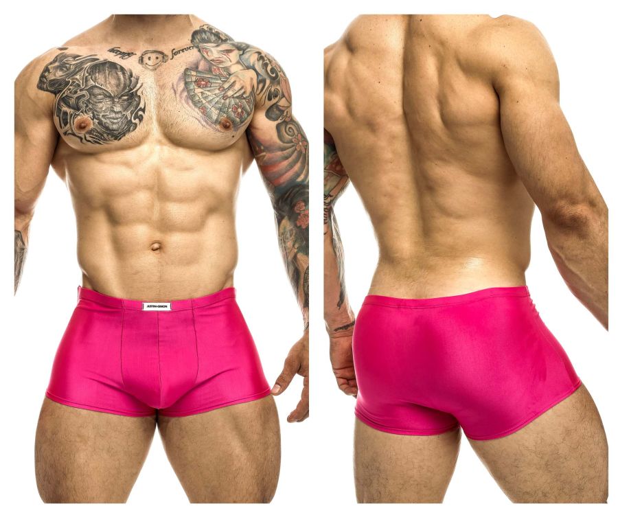 JUSTIN+SIMON Men's Underwear XSJ08 Classic Trunks Color Hot Pink