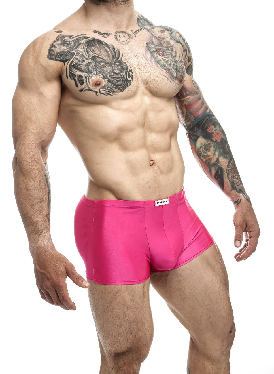 JUSTIN+SIMON Men's Underwear XSJ08 Classic Trunks Color Hot Pink