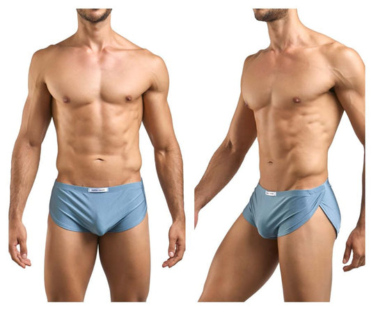 JUSTIN+SIMON Men's Underwear XSJ09 Running Shorts Color Metal Green