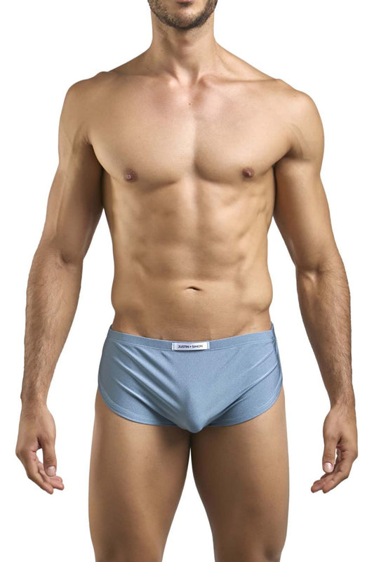 JUSTIN+SIMON Men's Underwear XSJ09 Running Shorts Color Metal Green