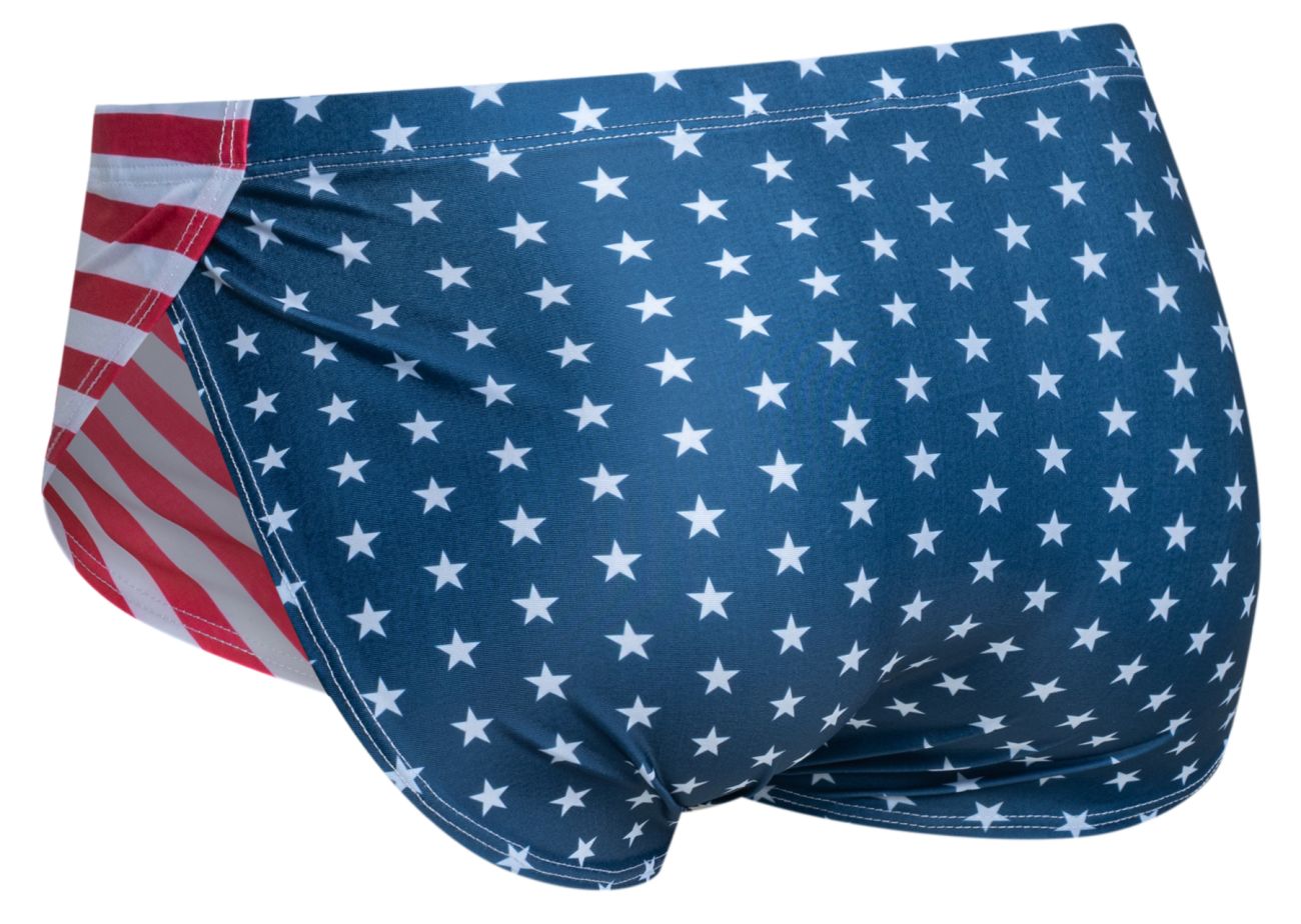 JUSTIN+SIMON Men's Underwear XSJ09 Running Shorts Color USA Flag
