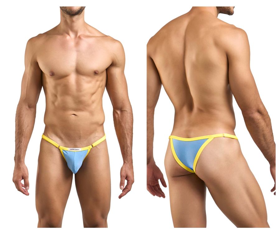 JUSTIN+SIMON Men's Underwear XSJ12 Bikini Color Baby Blue