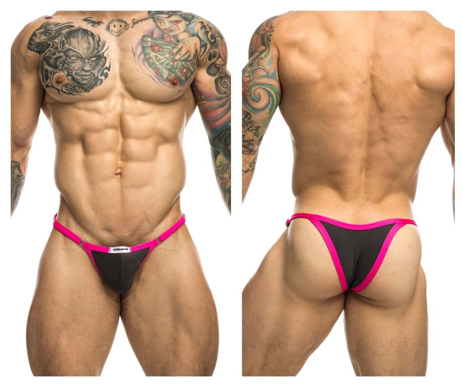 JUSTIN+SIMON Men's Underwear XSJ12 Bikini One Color Gray