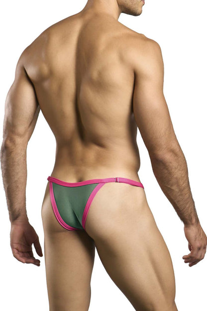 JUSTIN+SIMON Men's Underwear XSJ12 Bikini Color New Green