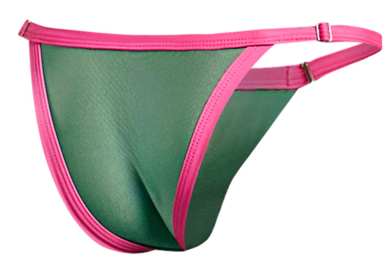 JUSTIN+SIMON Men's Underwear XSJ12 Bikini Color New Green