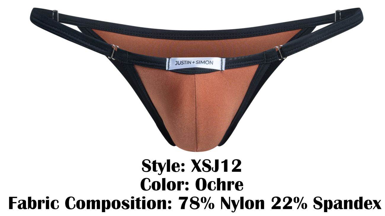 JUSTIN+SIMON Men's Underwear XSJ12 Bikini Color Ochre