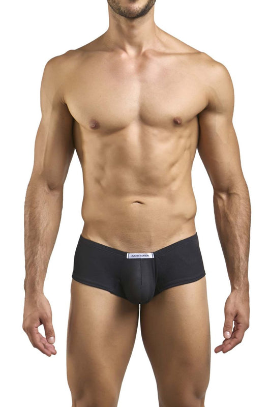 JUSTIN+SIMON Men's Underwear XSJ13 Cheeky Bulge Boxer Color Peach Black