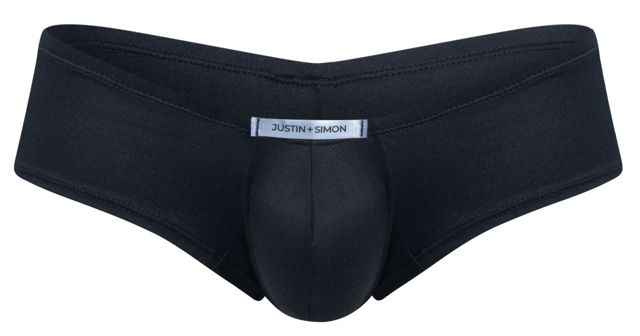 JUSTIN+SIMON Men's Underwear XSJ13 Cheeky Bulge Boxer Color Peach Black