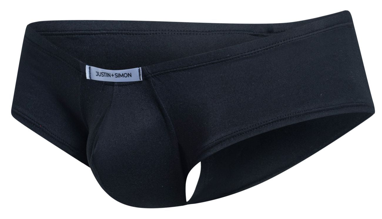JUSTIN+SIMON Men's Underwear XSJ13 Cheeky Bulge Boxer Color Peach Black