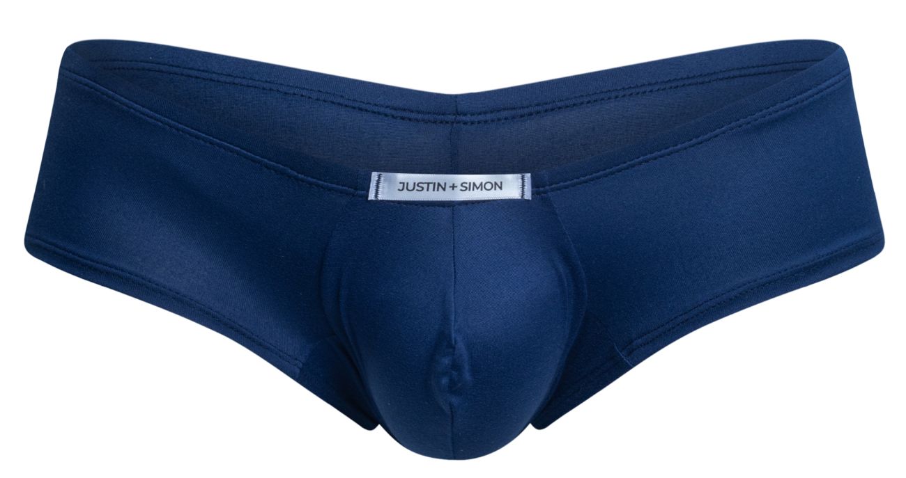 JUSTIN+SIMON Men's Underwear XSJ13 Cheeky Bulge Boxer Color Peach Navy