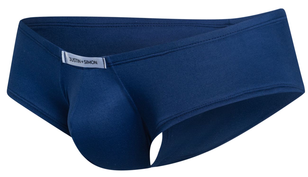JUSTIN+SIMON Men's Underwear XSJ13 Cheeky Bulge Boxer Color Peach Navy
