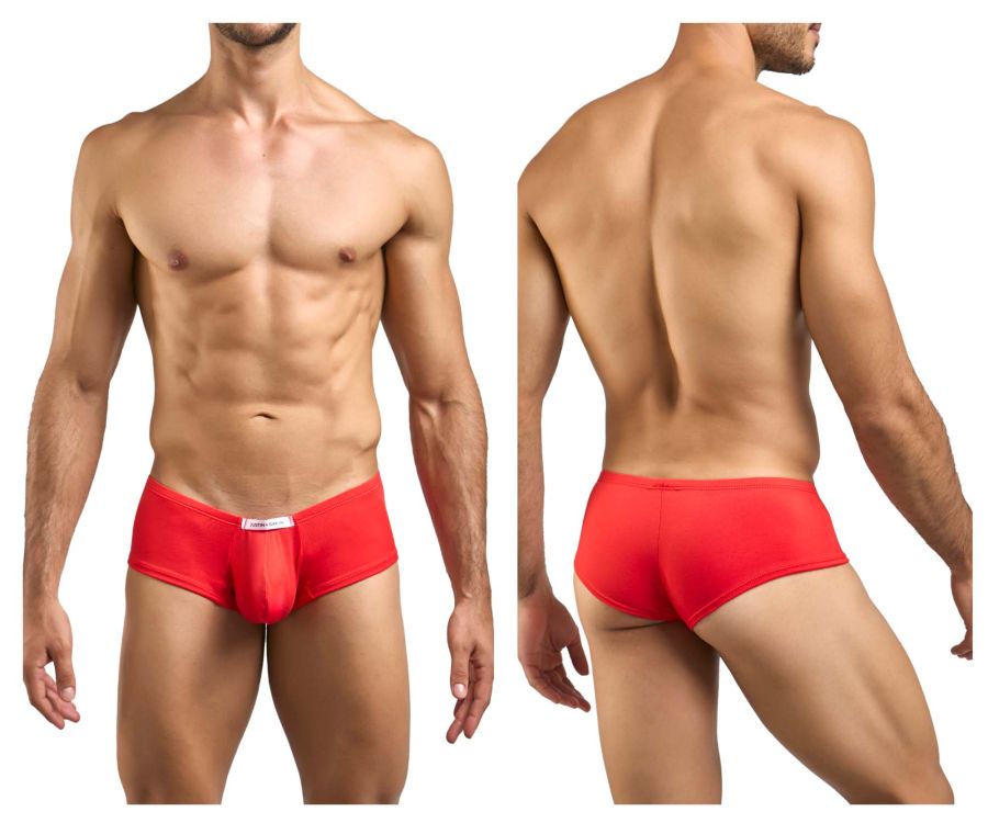 JUSTIN+SIMON Men's Underwear XSJ13 Cheeky Bulge Boxer Color Peach Red