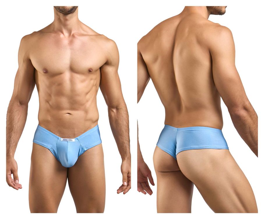JUSTIN+SIMON Men's Underwear XSJ22 Cheek Briefs Color Baby Blue