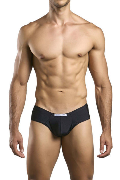 JUSTIN+SIMON Men's Underwear XSJ22 Cheek Briefs Color Black