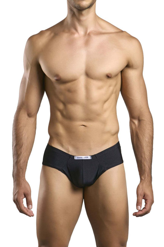 JUSTIN+SIMON Men's Underwear XSJ22 Cheek Briefs Color Black