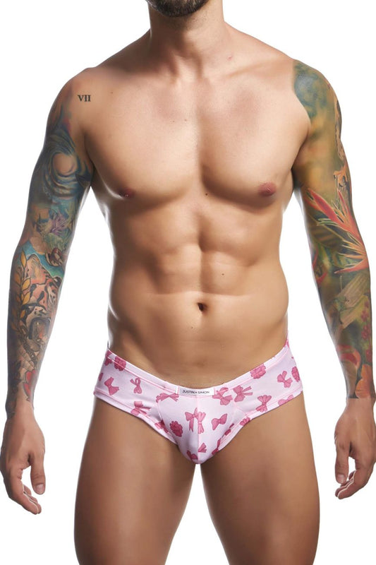 JUSTIN+SIMON Men's Underwear XSJ22 Cheek Briefs Color Coquette