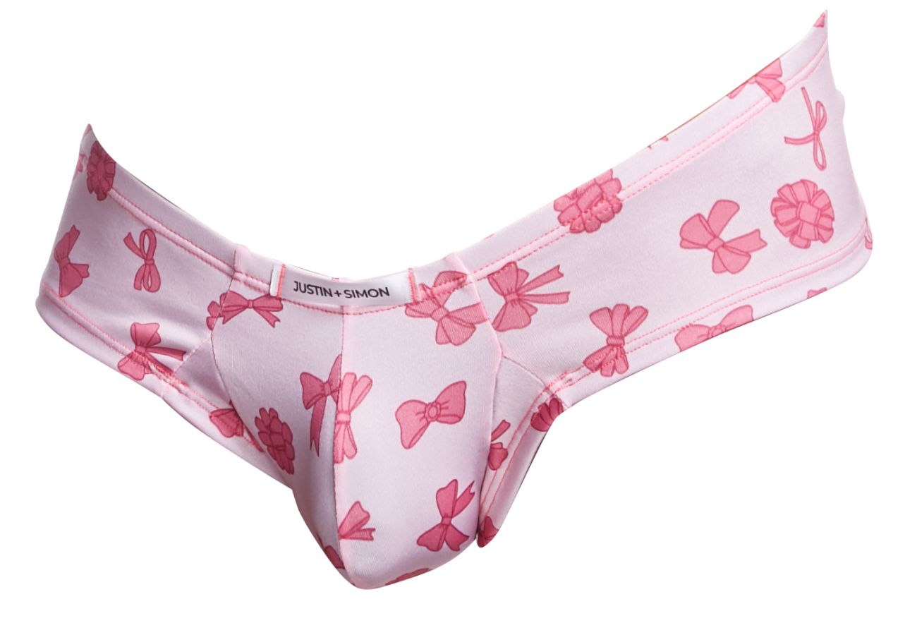 JUSTIN+SIMON Men's Underwear XSJ22 Cheek Briefs Color Coquette